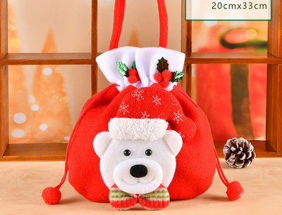 Karácsonyi ajándéktáska különféle 3D-s dekorációkkal és nyakkendőkkel