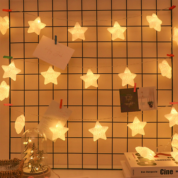 Csillag alakú villogó karácsonyi fények