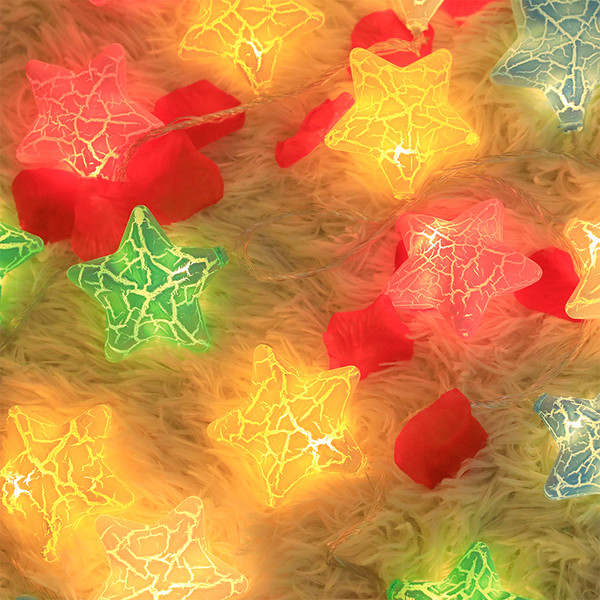 Csillag alakú villogó karácsonyi fények