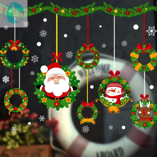 Fali karácsonyi öntapadós matricák