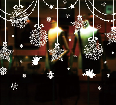 Kalėdinis lipdukas skirtingų modelių stiklo paviršiui