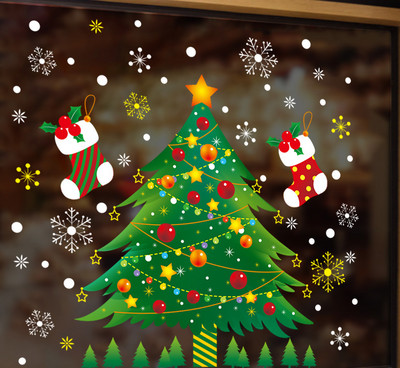 Kalėdinis lipdukas skirtingų modelių stiklo paviršiui