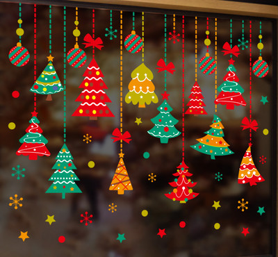 Kalėdinis lipdukas skirtingų modelių stiklo paviršiui