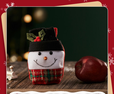 3D-s díszítéssel ellátott, kisméretű karácsonyi ajándéktáska cukorkák tárolására