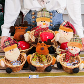 Dekoratív karácsonyi kosár 3D elemmel, többféle modellben