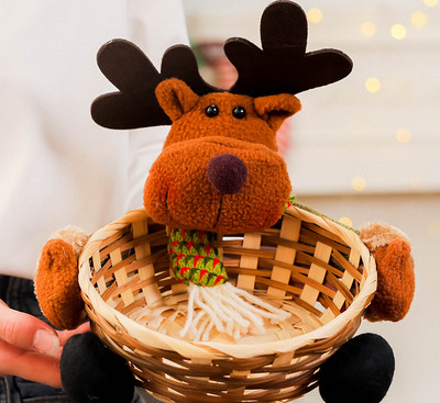 Dekoratív karácsonyi kosár 3D elemmel, többféle modellben