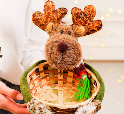 Dekoratív karácsonyi kosár 3D elemmel, többféle modellben