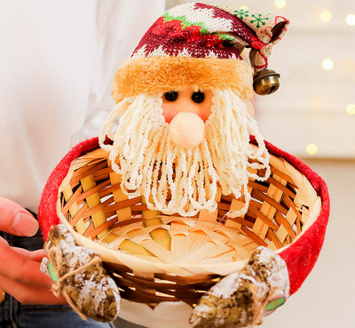 Dekoratív karácsonyi kosár 3D elemmel, többféle modellben