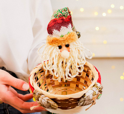 Dekoratív karácsonyi kosár 3D elemmel, többféle modellben