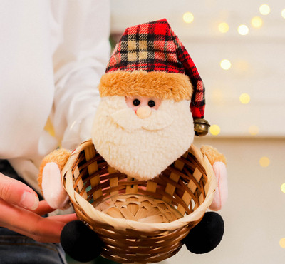 Dekoratív karácsonyi kosár 3D elemmel, többféle modellben