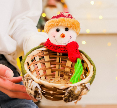 Dekoratív karácsonyi kosár 3D elemmel, többféle modellben