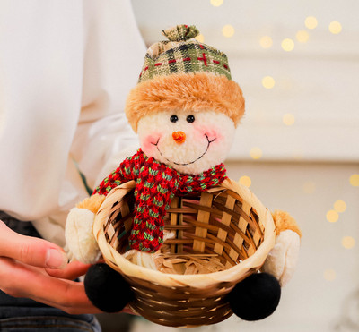 Dekoratív karácsonyi kosár 3D elemmel, többféle modellben