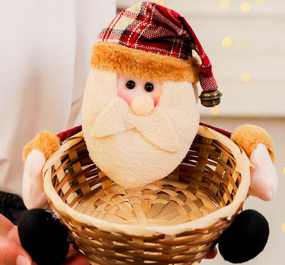 Dekoratív karácsonyi kosár 3D elemmel, többféle modellben