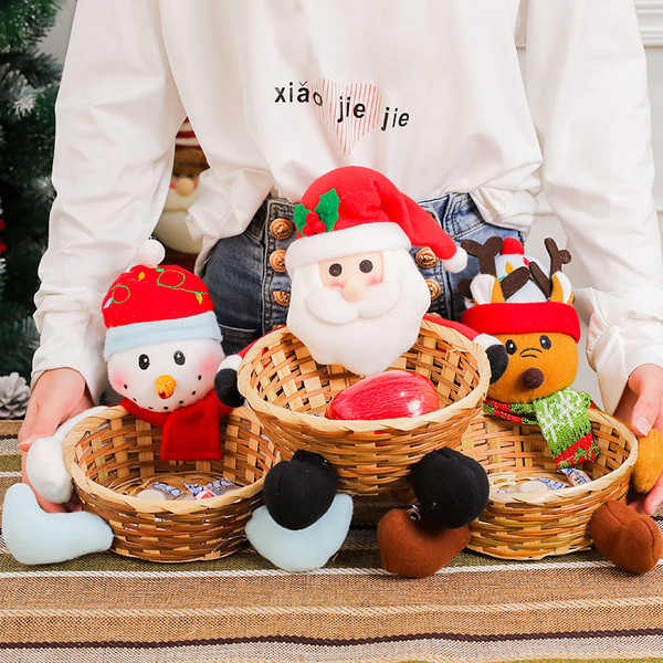 Dekoratív karácsonyi kosár 3D elemmel, többféle modellben