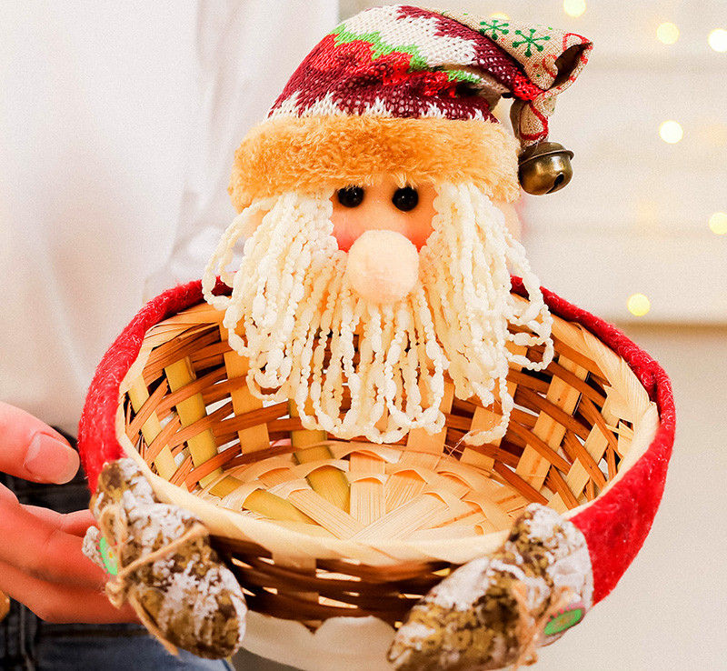 Dekoratív karácsonyi kosár 3D elemmel, többféle modellben