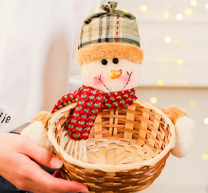 Dekoratív karácsonyi kosár 3D elemmel, többféle modellben