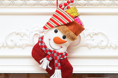 Dekoratív karácsonyi zokni 3D elemekkel