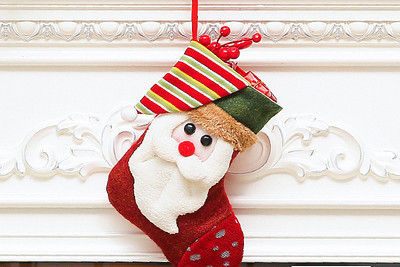 Dekoratív karácsonyi zokni 3D elemekkel