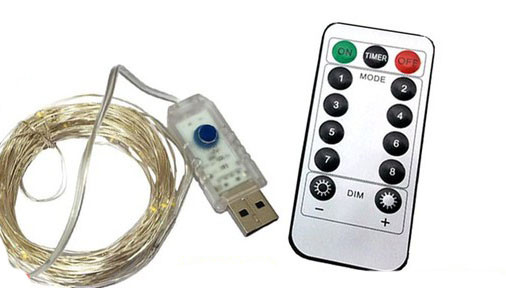 Dekoratív karácsonyi fények 10 m hosszúsággal