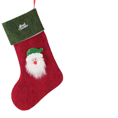 Ukrasna božićna čarapa s raznim aplikacijama