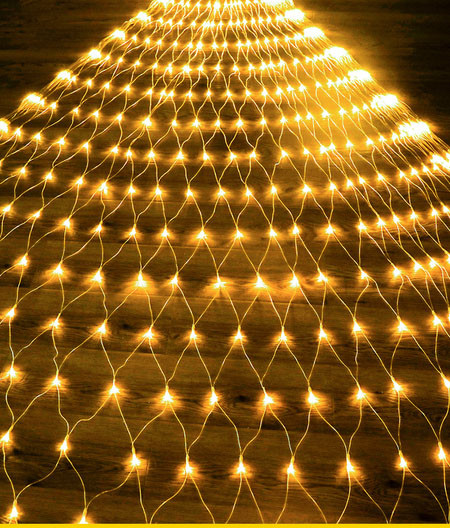Ziemassvētku lampiņu tīkls ar izmēru 2x3m