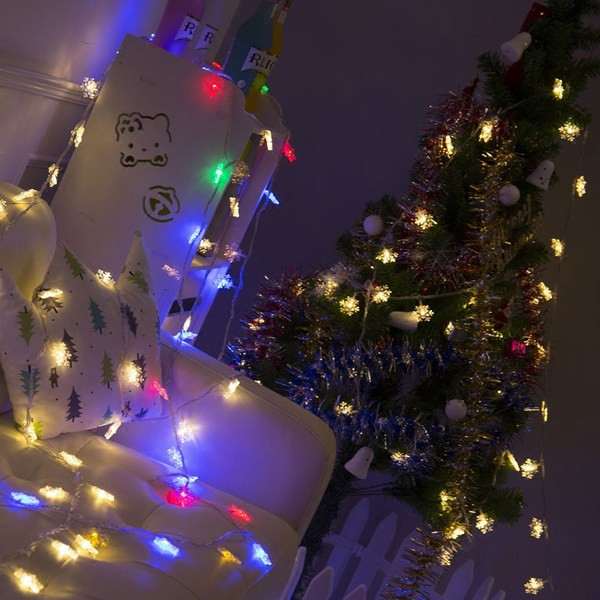 Χριστουγεννιάτικα φώτα σε σχήμα νιφάδας χιονιού