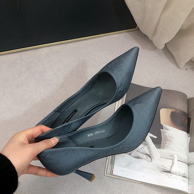 Női cipő eko bőrből, 7,5 cm-es sarokkal