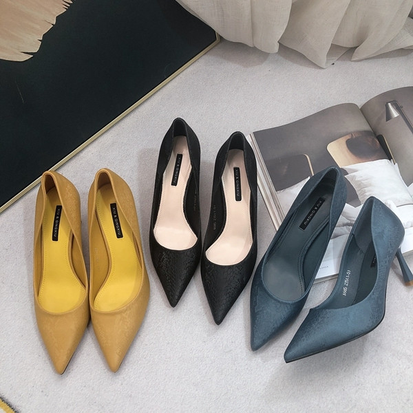 Női cipő eko bőrből, 7,5 cm-es sarokkal