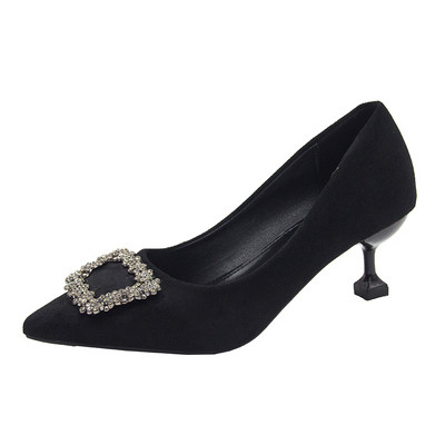 Modern női cipő kövekkel és sarokkal - 9 cm és 5 cm