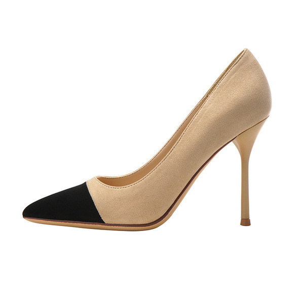 Öko bőrből készült, vékony sarkú női bőrcipő