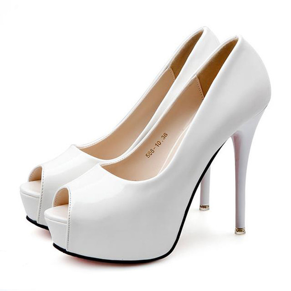 Öko bőrből készült női cipő új modellje, magas sarkú 12 cm