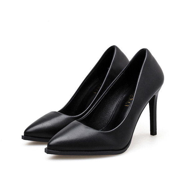 Női alkalmi bőrcipő magassarkúval -10 cm