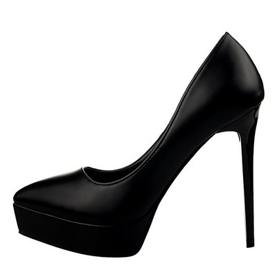 Modern női cipő eko bőrből, magassarkúval, két modellben