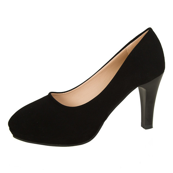 Stílusos női magassarkú cipő fekete színben