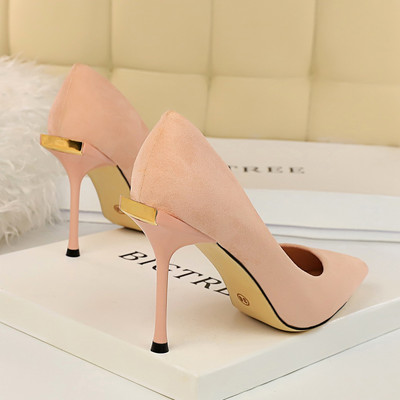 Stílusos hegyes női cipő vékony 10 cm-es sarokkal