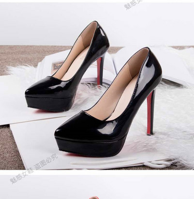 Női lakkcipő új modellje, magas vékony sarokkal