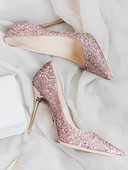 Modern, fényes női magassarkú cipő, két modellben