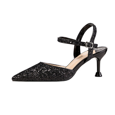 Modern, fényes női magassarkú cipő, két modellben