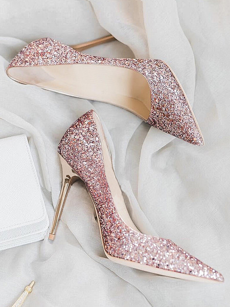 Modern, fényes női magassarkú cipő, két modellben