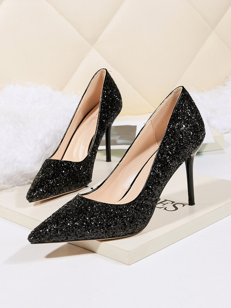 Modern, fényes női magassarkú cipő, két modellben