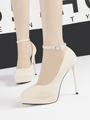 Stílusos női cipő pánttal és 12,5 cm-es sarokkal