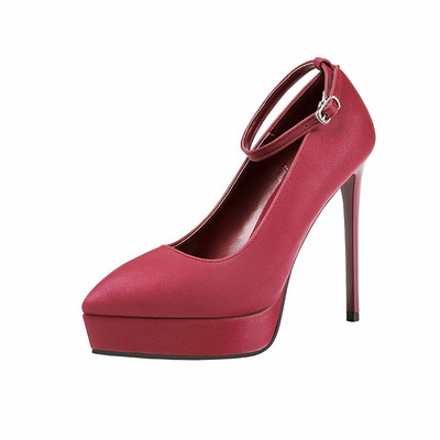 Stílusos női cipő pánttal és 12,5 cm-es sarokkal