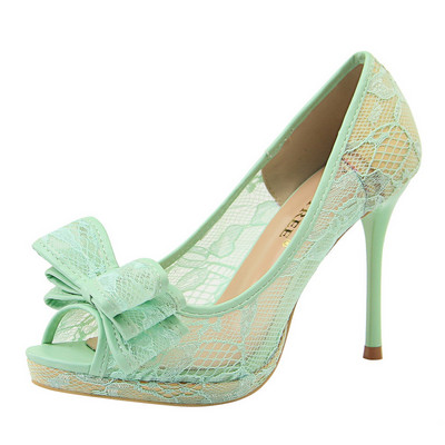 Női csipkecipő kivágott modellje 9,5 cm sarok - két modell