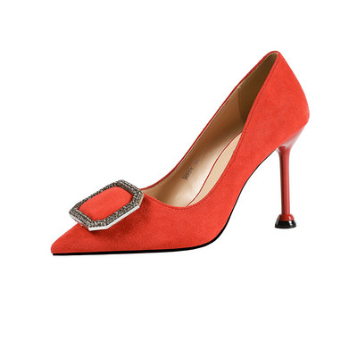 Pantofi de dama cu catarama si toc de 9,5 cm sau 6,5 cm