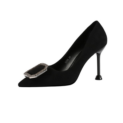 Pantofi de dama cu catarama si toc de 9,5 cm sau 6,5 cm