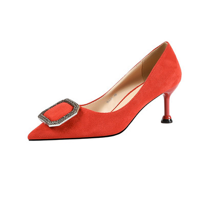 Pantofi de dama cu catarama si toc de 9,5 cm sau 6,5 cm