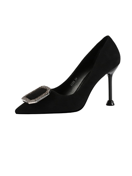 Pantofi de dama cu catarama si toc de 9,5 cm sau 6,5 cm