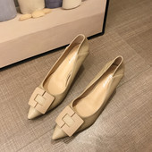 Női alkalmi cipő öko bőrből - hegyes modell