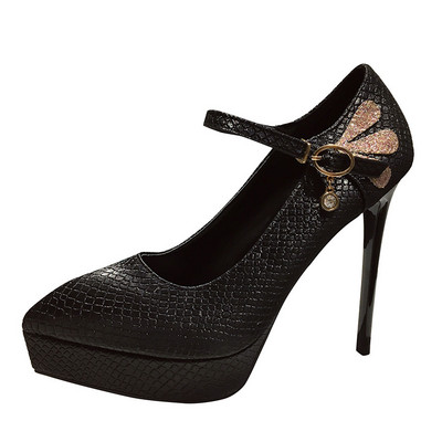 Pántos női cipő 13 cm vékony sarokkal