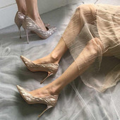 Elegantne ženske cipele na špic s petom od 10 cm ili 7 cm